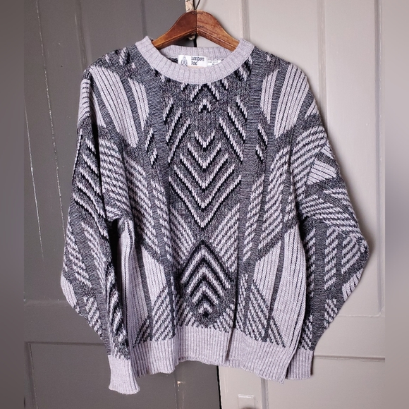 London Fog Sweaters Vintage London Fog Sweater 98s Grandpa Grey